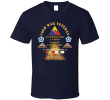 Load image into Gallery viewer, Cold War Vet -  4th Armored Group - Frankfurt Germany W Fire - V Corps, 7th Us Army Ssi W Dui - Cold X 300 T Shirt
