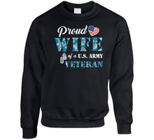 Load image into Gallery viewer, Proud Wife Of A Us Army Veteran Navy Camo W White Txt X 300 T Shirt
