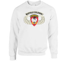 Load image into Gallery viewer, Army - Airborne Badge - 555th Parachute Infantry Bn - Ssi W  Buffalo Soldiers Tab X 300 Classic T Shirt, Crewneck Sweatshirt, Hoodie, Long Sleeve
