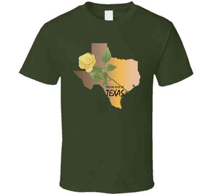 Texas -  Yellow Rose Of Texas W Texas State Map X 300 Classic T Shirt, Crewneck Sweatshirt, Hoodie, Long Sleeve