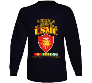 Usmc -  Iii Maf - Combat Vet  W 1 Row Vn Svc Ribbons T Shirt