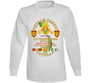 Army - Vietnam Combat Veteran W 71st Transportation Bn, 4th Trans Command W Vn Svc X 300 Classic T Shirt, Crewneck Sweatshirt, Hoodie, Long Sleeve