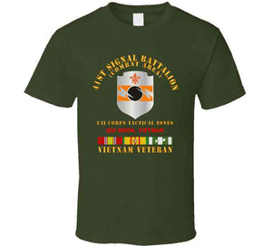 Army - 41st Signal Bn Combat Area Vn Vet W Svc Ribbon - Qui Nhon X 300 Classic T Shirt, Crewneck Sweatshirt, Hoodie, Long Sleeve