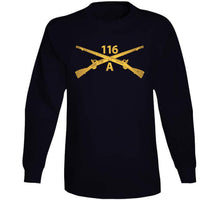 Load image into Gallery viewer, Army - 116th Infantry Regiment Branch - Alpha Company Wo Txt Classic T Shirt, Crewneck Sweatshirt, Hoodie, Long Sleeve
