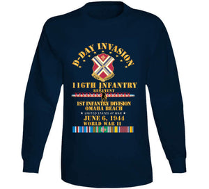 Army - 116th Infantry Regt - 1st Id - D Day W Follow Me W Svc Classic T Shirt, Crewneck Sweatshirt, Hoodie, Long Sleeve