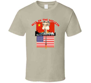 Govt - War On The Horizon - China Flag - Us Flag W Missile Firing - Atomic Blast X300 Classic T Shirt, Crewneck Sweatshirt, Hoodie, Long Sleeve