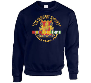 Army - Dui - 14th Infantry Regiment The Right Of The Line W Vn Svc X 300 Classic T Shirt, Crewneck Sweatshirt, Hoodie, Long Sleeve