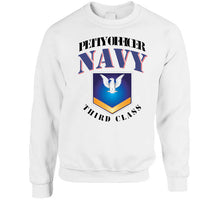 Load image into Gallery viewer, Navy - Rank - E4 - Po3 - Gold W White X 300 T Shirt
