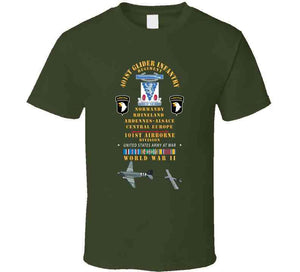 Army - 401st Glider Infantry Regiment, 101st Airborne Div - Rhineland Central Eur Wwii W Eur Svc X 300 T Shirt