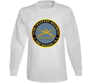 Army - 24th Infantry Regiment - Fort Mckavett, Tx - Buffalo Soldiers W Inf Branch Classic T Shirt, Crewneck Sweatshirt, Hoodie, Long Sleeve