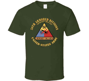 Army - 50th Armored Division - Ssi - Jersey Blues - Jersey Blues - Us Army X 300 Classic T Shirt, Crewneck Sweatshirt, Hoodie, Long Sleeve