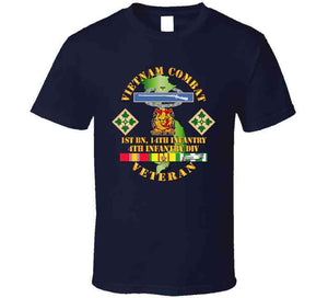 Army - Vietnam Combat Infantry Veteran W 1st Bn 14th Inf - 4th Id Ssi Classic T Shirt, Crewneck Sweatshirt, Hoodie, Long Sleeve