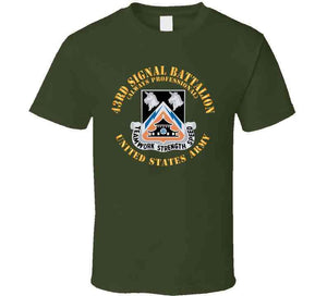 Army  - 43rd Signal Battalion - Always Professional - Us Army W Dui X 300 T Shirt