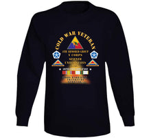 Load image into Gallery viewer, Cold War Vet -  4th Armored Group - Frankfurt Germany W Fire - V Corps, 7th Us Army Ssi W Dui - Cold X 300 Classic T Shirt, Crewneck Sweatshirt, Hoodie, Long Sleeve
