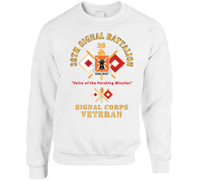 Load image into Gallery viewer, Army - 38th Signal Battalion - Dui - Us Army W Bn Number - Sig Br  - Voice Of The Pershing Missiles Svcx 300 T Shirt
