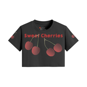 Women's Crop Top T-shirt - Sweet Cherries!