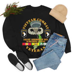 Unisex Heavy Blend Crewneck Sweatshirt - Vietnam Combat Veteran w 101st Airborne Div SSI V1