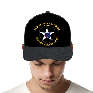 Second Infantry Division - Second to None. Denim Black Baseball Hat