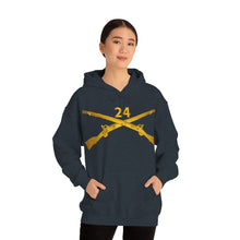 Load image into Gallery viewer, Unisex Heavy Blend Hooded Sweatshirt - Army - 24th Infantry Regiment Branch Wo Txt
