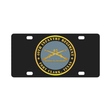 Load image into Gallery viewer, Army - 40th Infantry Regiment - Buffalo Soldiers - Fort Clark, TX w Inf Branch Classic License Plate
