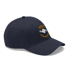 Load image into Gallery viewer, Unisex Twill Hat - Navy - Rate - Navy Construction Mechanic - Direct to Garment (DTG) - Printed
