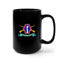 Load image into Gallery viewer, Black Mug 15oz - Army - 442nd Infantry Regimental Combat Team w Br - SSI - Ribbon X 300
