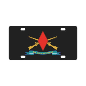 Army - 5th Infantry Division - SSI w Br - Ribbon X 300 Classic License Plate