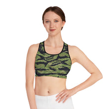 Load image into Gallery viewer, Sports Bra (AOP) - Jungle Tiger Stripe
