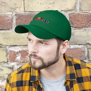 Afghanistan War Service Ribbon Bar - Unisex Twill Hat - Direct to Garment (DTG) Printed