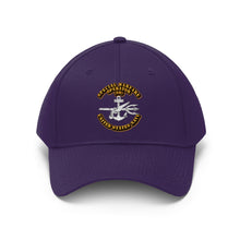 Load image into Gallery viewer, Unisex Twill Hat - Navy - Rate - Navy Special Warfare Operator - Direct to Garment (DTG) - Printed
