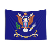 Load image into Gallery viewer, Indoor Wall Tapestries - 187th Infantry Regiment - NE DESIT VIRTUS - Regimental Colors Tapestry
