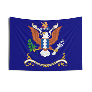 Indoor Wall Tapestries - 187th Infantry Regiment - NE DESIT VIRTUS - Regimental Colors Tapestry