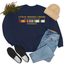 Load image into Gallery viewer, Unisex Heavy Blend Crewneck Sweatshirt - Navy - Cuban Missile Crisis w AFEM COLD SVC
