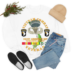 Unisex Heavy Blend Crewneck Sweatshirt - Vietnam Combat Veteran w 101st Airborne Div SSI V1