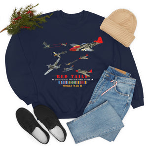 Unisex Heavy Blend Crewneck Sweatshirt - Army - AAC - 332nd Fighter Group - Red Tails - At War