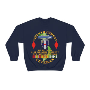 Unisex Heavy Blend Crewneck Sweatshirt - Army - Vietnam Combat Vet - 1st Bn 61st Infantry - 5th Inf Div Ssi