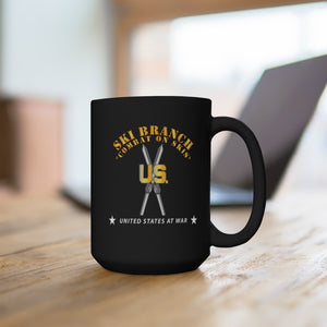 Black Mug 15oz - Army - Ski Branch - Combat  on Skis X 300