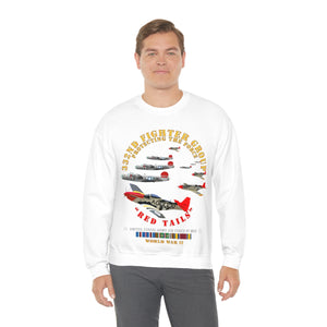 Unisex Heavy Blend Crewneck Sweatshirt - Army - AAC - 332nd Fighter Group - Red Tails - Protect Force