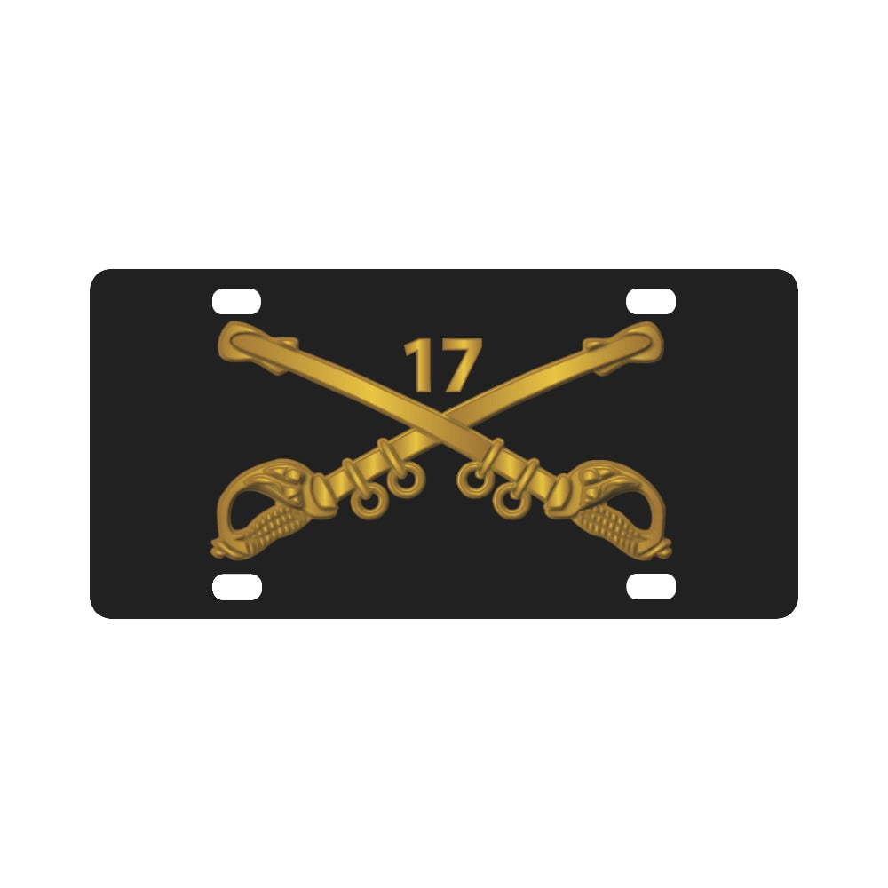 Army - 17th Cavalry Branch wo Txt Classic License Plate