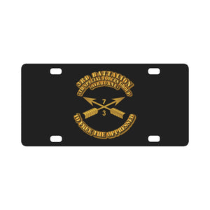 SOF - 3rd Bn 7th SFG - Branch Classic License Plate