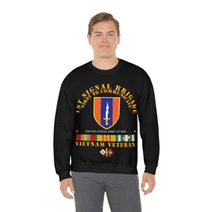 Unisex Heavy Blend Crewneck Sweatshirt - Army - 1st Signal Bde SSI w VN SVC