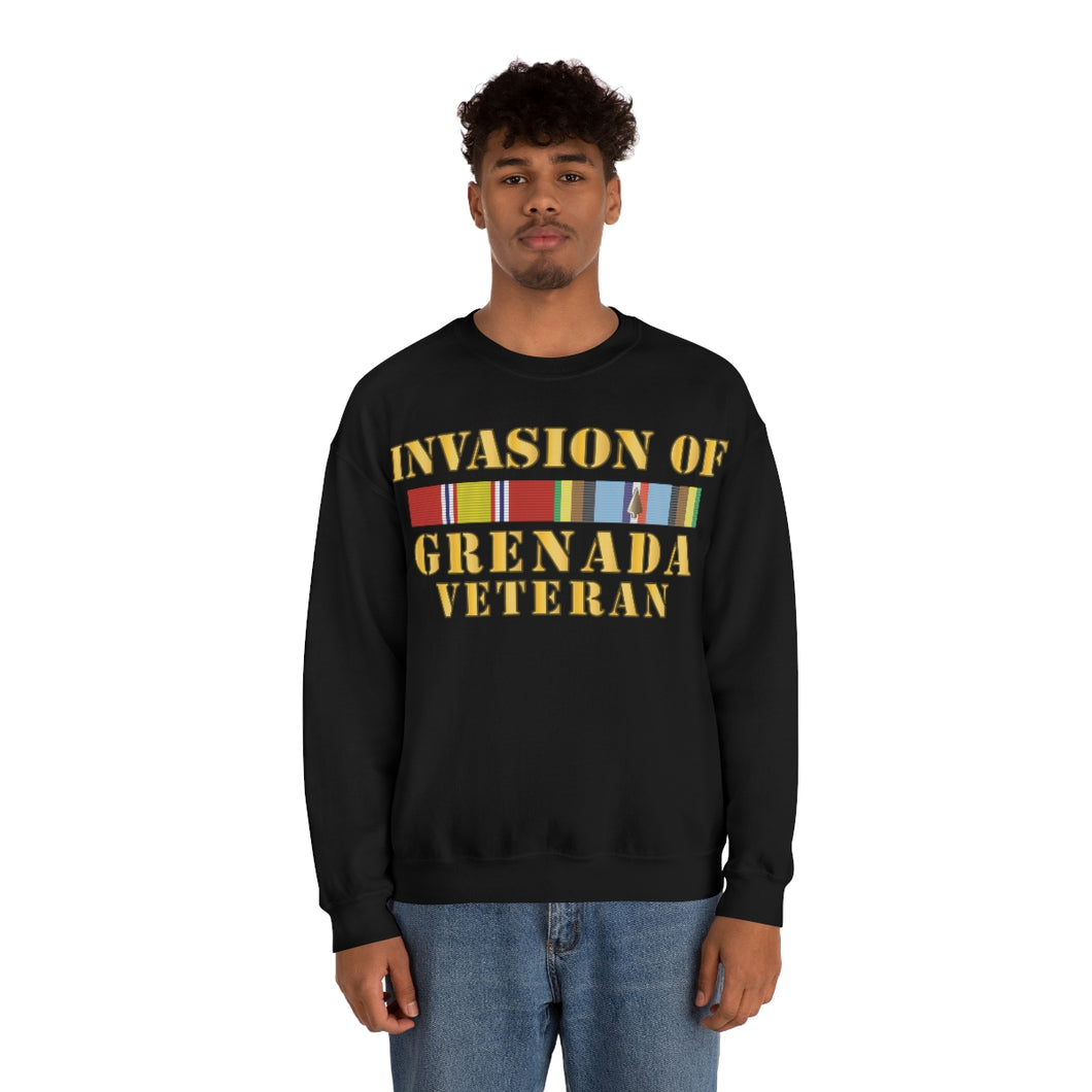 Unisex Heavy Blend Crewneck Sweatshirt - Army - Grenada Invasion Veteran w EXP SVC