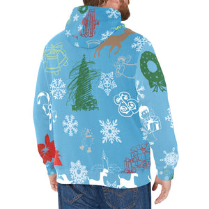 Santa Claus is coming to town New Men's All-Over Print Hoodie (Model H55)