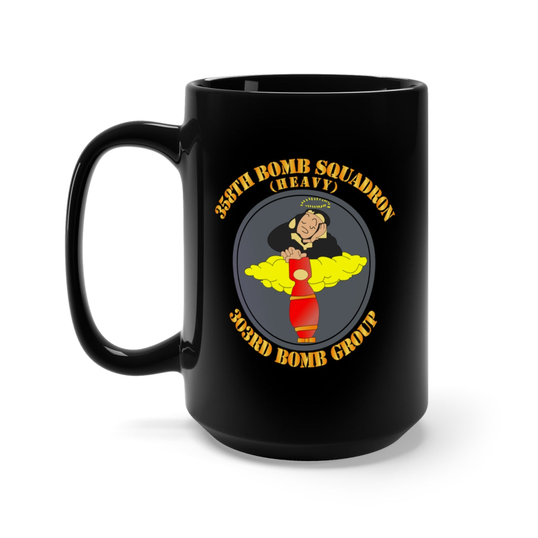 Black Mug 15oz - AAC - 358th Bomb Squadron - 303rd Bomb Group - WWII