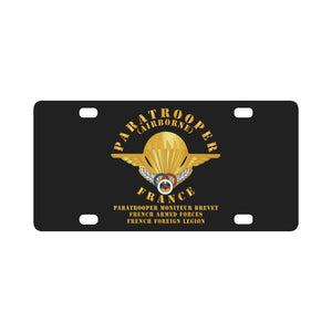 France - Airborne - Paratrooper Moniteur Brevet Classic License Plate