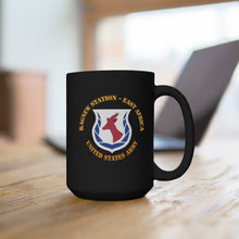 Load image into Gallery viewer, Black Mug 15oz - Army - Kagnew Station - East Africa No Gradient
