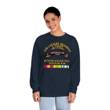 Load image into Gallery viewer, Unisex Classic Long Sleeve T-Shirt - Army - F Troop, 4th Cavalry, Hunter Killer Team, Vietnam War with Vietnam Service Ribbons
