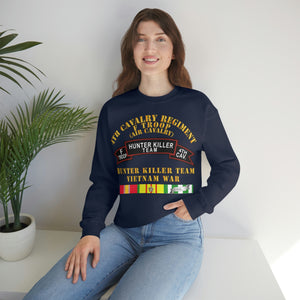 Unisex Heavy Blend Crewneck Sweatshirt - Army - F Troop, 4th Cavalry, Hunter Killer Team, Vietnam War with Vietnam Service Ribbons