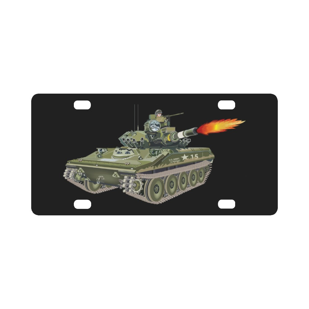 Army - M551 Sheridan - Firing wo Txt Classic License Plate