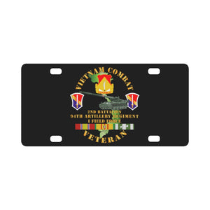 Army - Vietnam Combat Vet - 2nd Bn 94th Artillery - I Field Force w M107 Classic License Plate